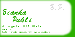 bianka pukli business card